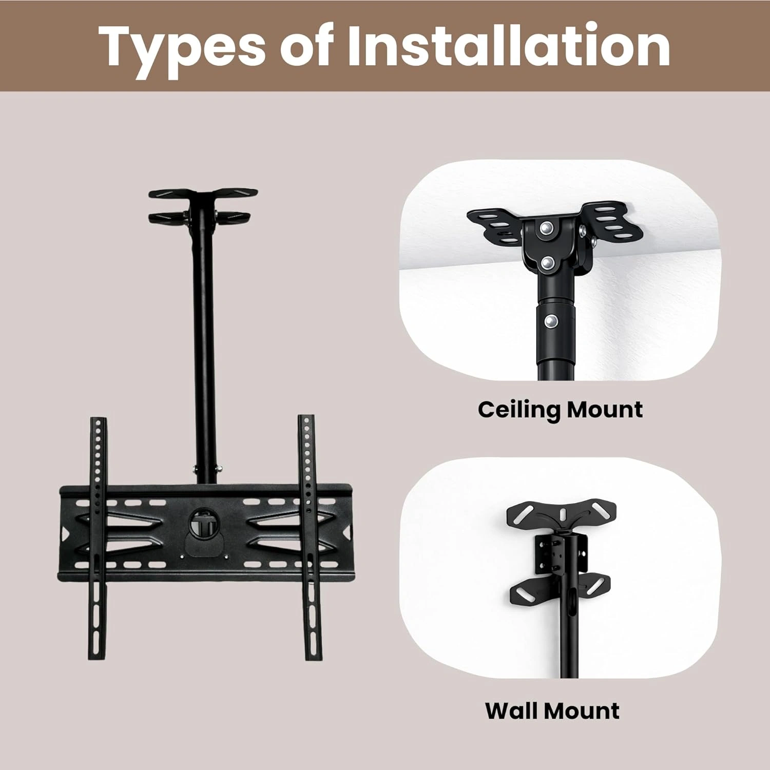 Red Mount LED Flat Panel Ceiling Mount 26" TO 60" (T560-15) view 3